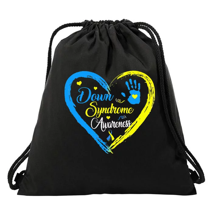 Down Syndrome Mom Awareness Trisomy 21 Blue Ribbon Drawstring Bag