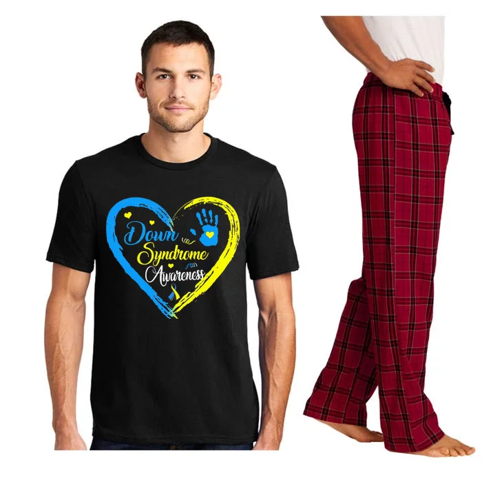 Down Syndrome Mom Awareness Trisomy 21 Blue Ribbon Pajama Set