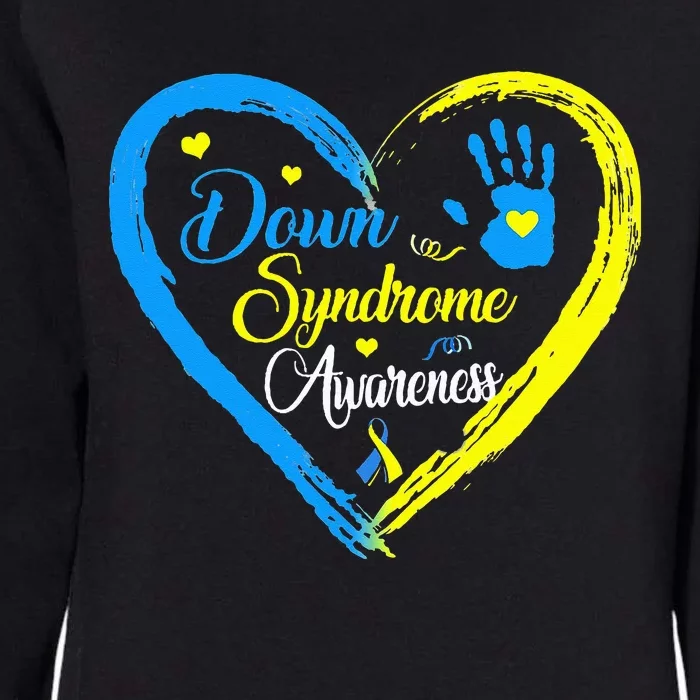 Down Syndrome Mom Awareness Trisomy 21 Blue Ribbon Womens California Wash Sweatshirt