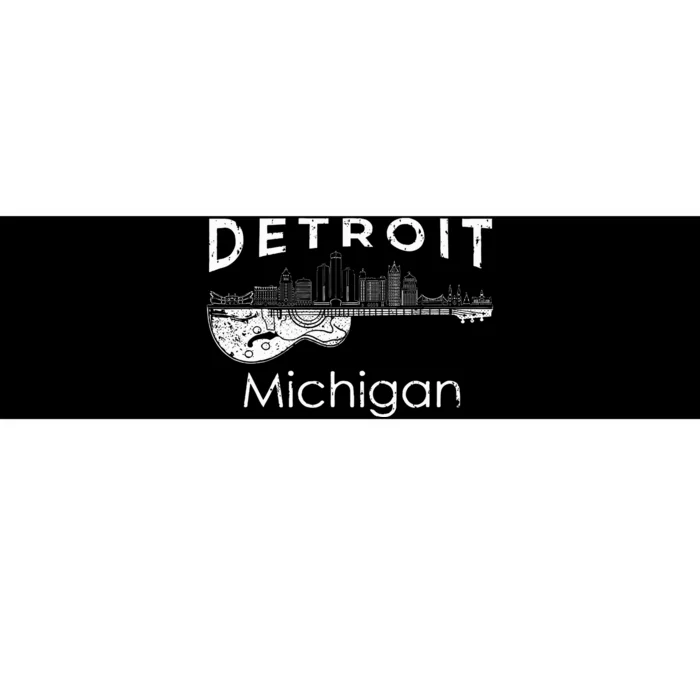 Detroit Souvenir Michigan Music Electric Guitar Bumper Sticker