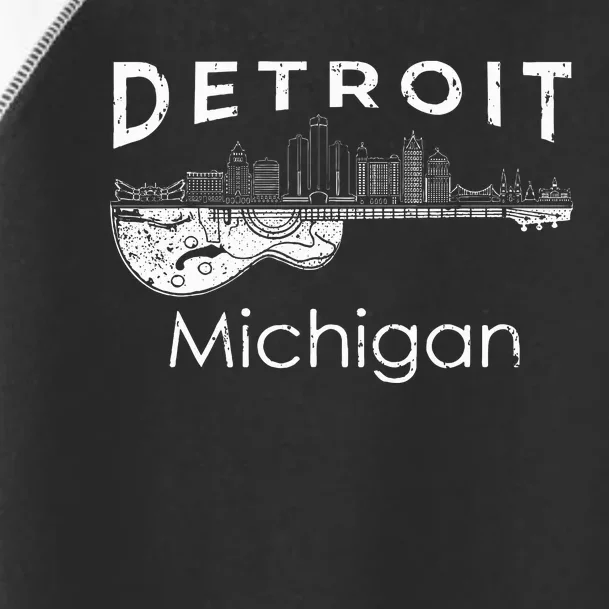 Detroit Souvenir Michigan Music Electric Guitar Toddler Fine Jersey T-Shirt