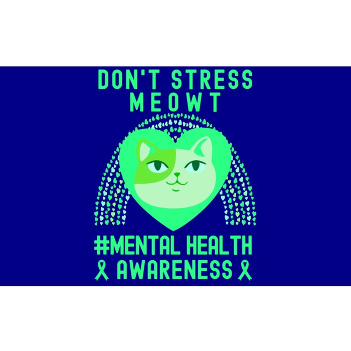 Don't Stress Meowt Tal Health Awareness Rainbow Heart Cat Gift Bumper Sticker