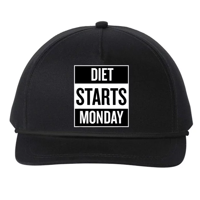 Diet Starts Monday Funny Fitness Shirt Snapback Five-Panel Rope Hat