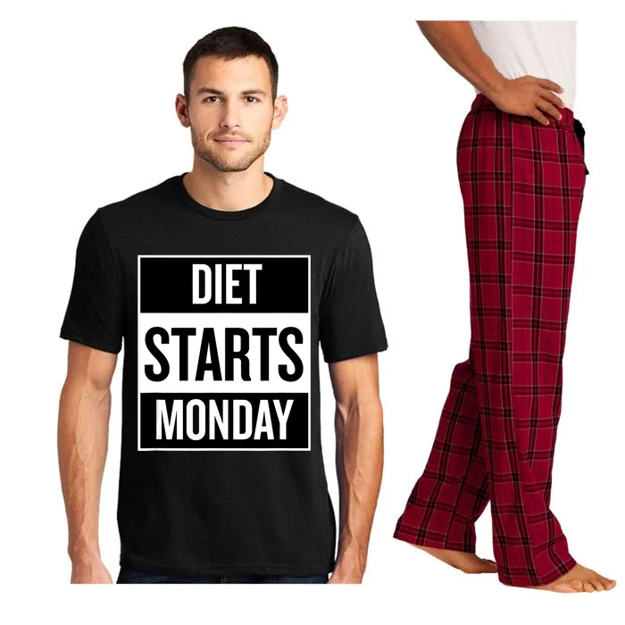 Diet Starts Monday Funny Fitness Shirt Pajama Set