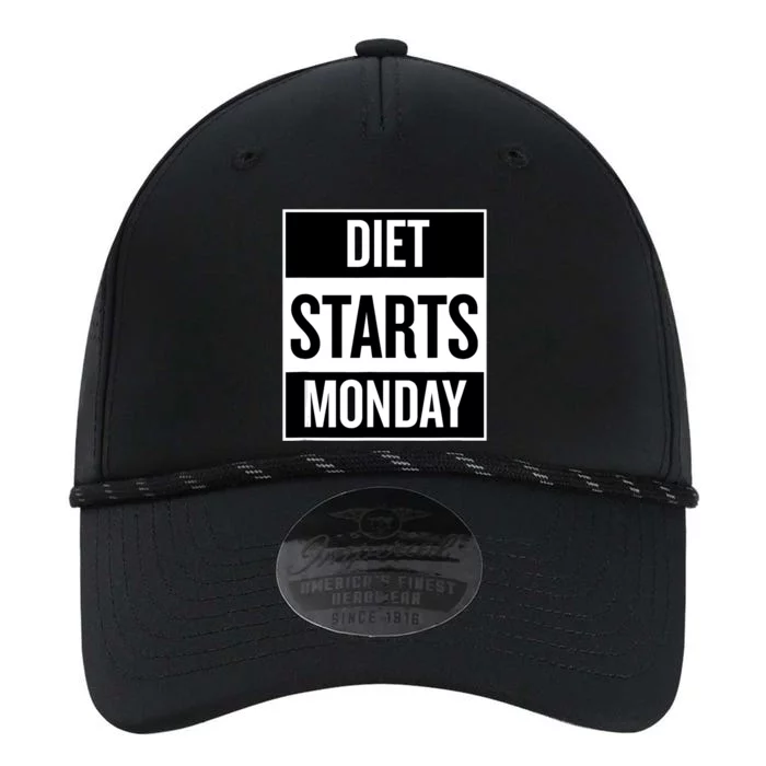 Diet Starts Monday Funny Fitness Shirt Performance The Dyno Cap