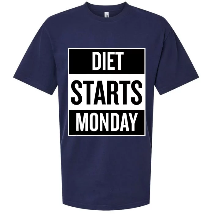 Diet Starts Monday Funny Fitness Shirt Sueded Cloud Jersey T-Shirt