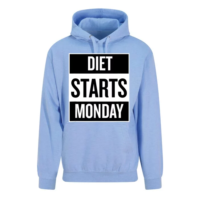 Diet Starts Monday Funny Fitness Shirt Unisex Surf Hoodie