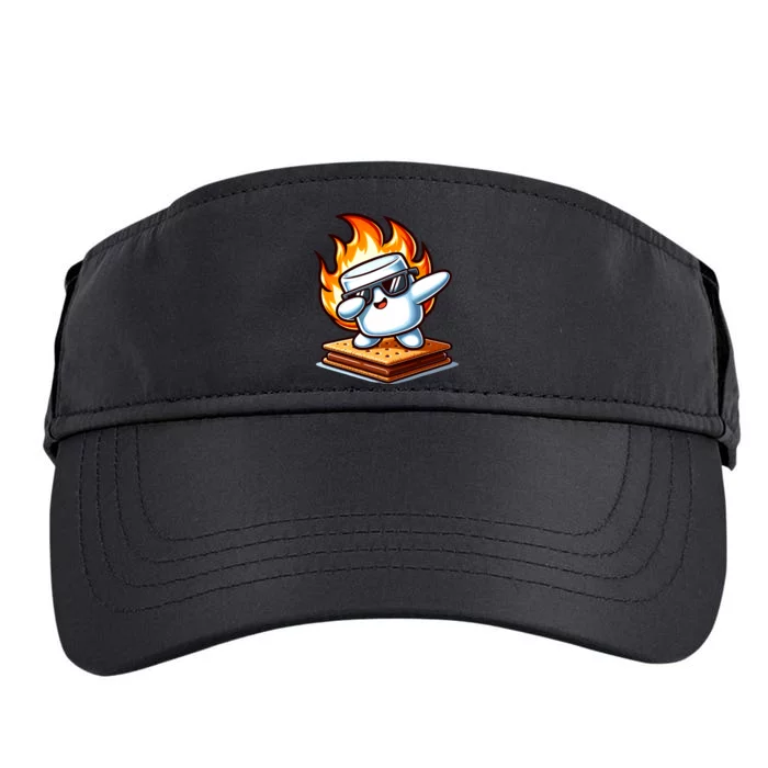 Dabbing Smore Marshmallow Cute Dab Dance Camping Adult Drive Performance Visor