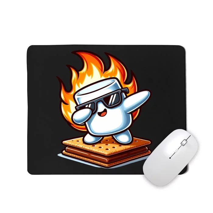 Dabbing Smore Marshmallow Cute Dab Dance Camping Mousepad