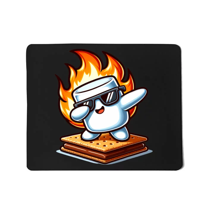 Dabbing Smore Marshmallow Cute Dab Dance Camping Mousepad