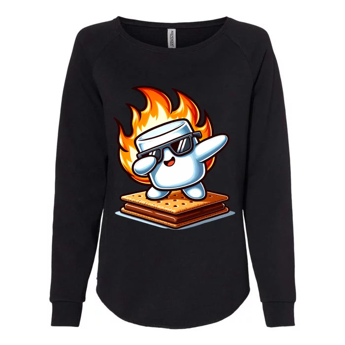 Dabbing Smore Marshmallow Cute Dab Dance Camping Womens California Wash Sweatshirt