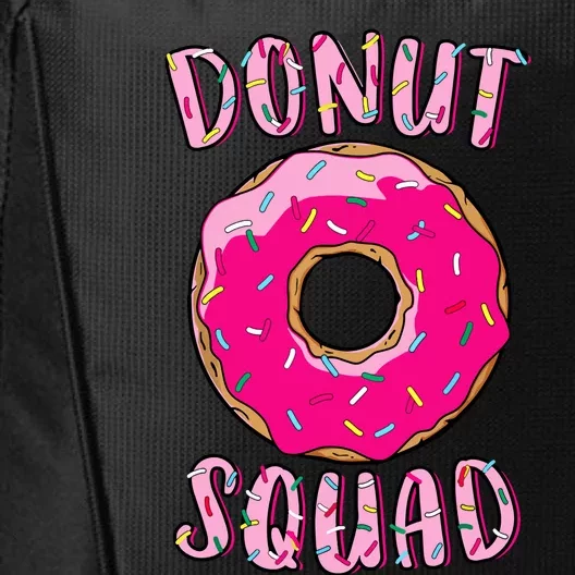 Donut Squad Matching Donut Party Pink Doughnut Sprinkles City Backpack