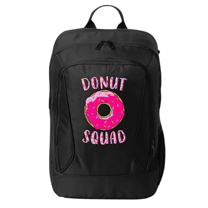 Donut Squad Matching Donut Party Pink Doughnut Sprinkles City Backpack