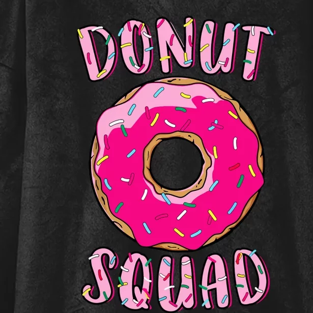 Donut Squad Matching Donut Party Pink Doughnut Sprinkles Hooded Wearable Blanket