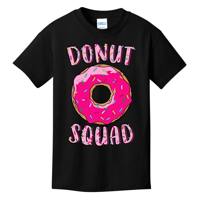 Donut Squad Matching Donut Party Pink Doughnut Sprinkles Kids T-Shirt