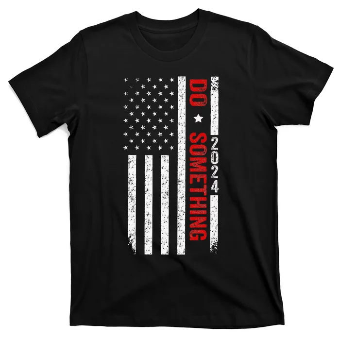 Do Something Michelle Obama Kamala Harris Waltz Us Flag 2024 T-Shirt