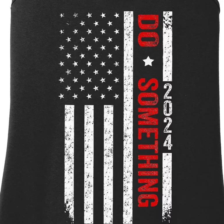 Do Something Michelle Obama Kamala Harris Waltz Us Flag 2024 Ladies Essential Tank