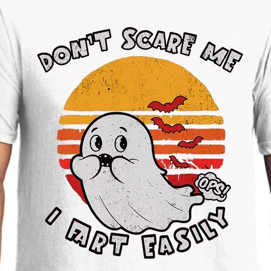 Don`T Scare Me I Fart Easily Funny Ghost Pajama Set