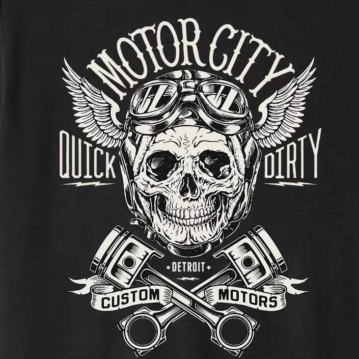 Detroit Skull Motor City Cruise Woodward Hot Rod ChromaSoft Performance T-Shirt