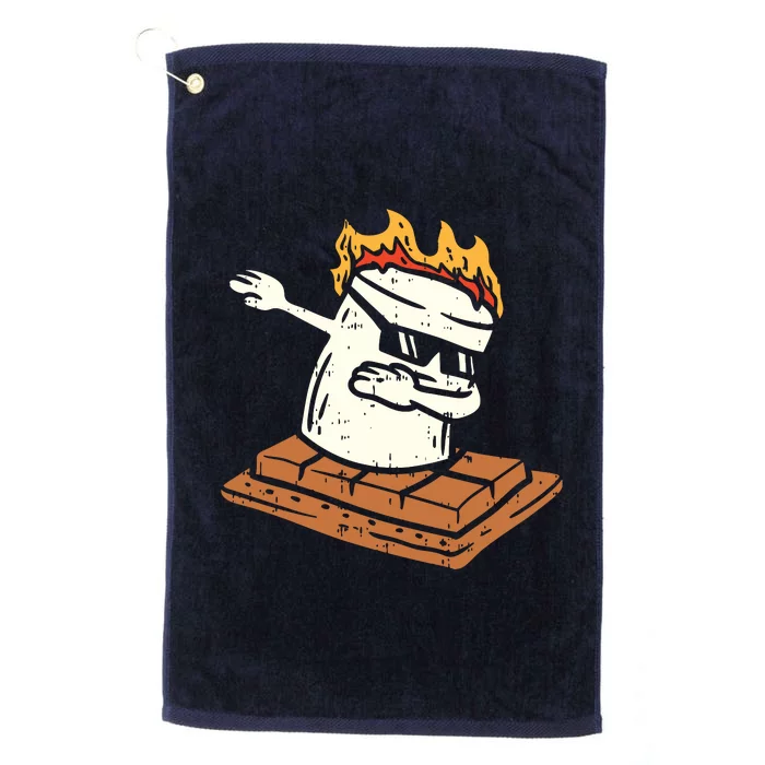 Dabbing Smore Marshmallow Cute Dab Dance Camping Camper Gift Platinum Collection Golf Towel