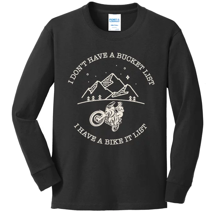 Dual Sport Motorcycle Adventure Rider Moto Kids Long Sleeve Shirt