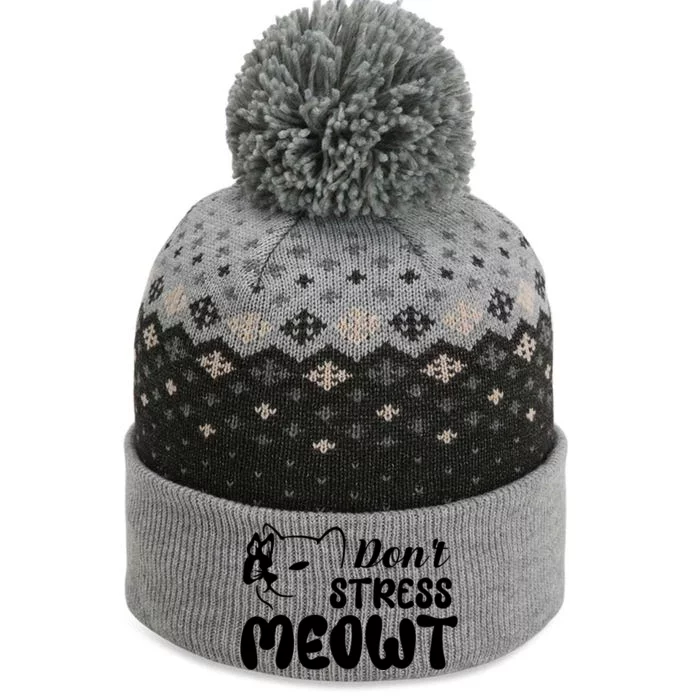 Don't Stress Meowt Gift The Baniff Cuffed Pom Beanie