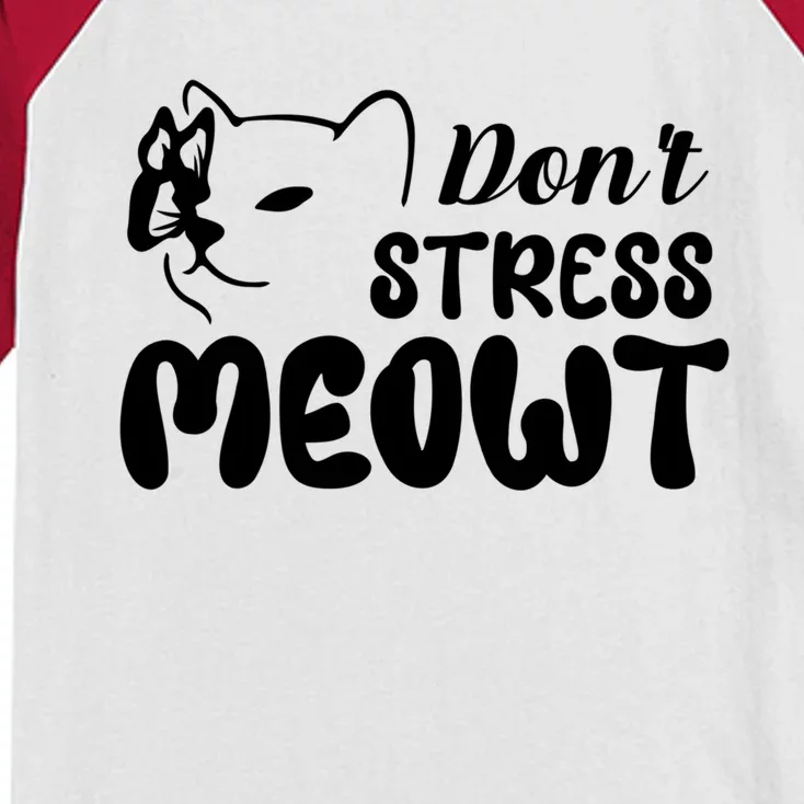 Don't Stress Meowt Gift Kids Colorblock Raglan Jersey