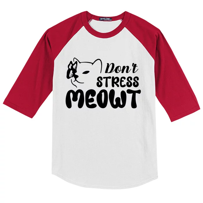 Don't Stress Meowt Gift Kids Colorblock Raglan Jersey