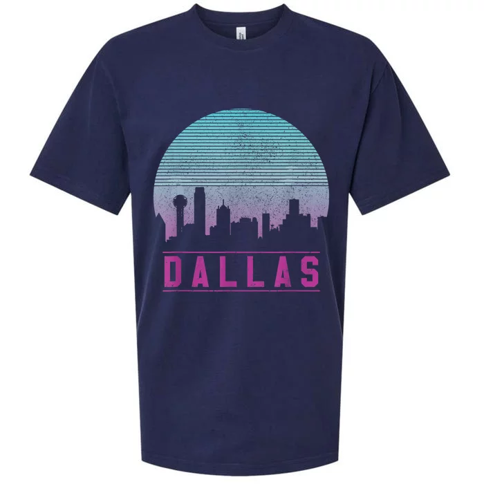 Dallas Skyline Meaningful Gift Vintage Retro Texas Gift Meaningful Gift Sueded Cloud Jersey T-Shirt