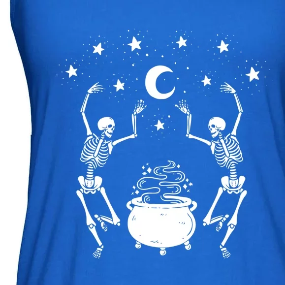 Dancing Skeletons Mystical Halloween Cool Gift Ladies Essential Flowy Tank