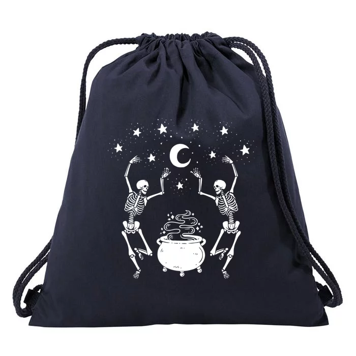 Dancing Skeletons Mystical Halloween Cool Gift Drawstring Bag