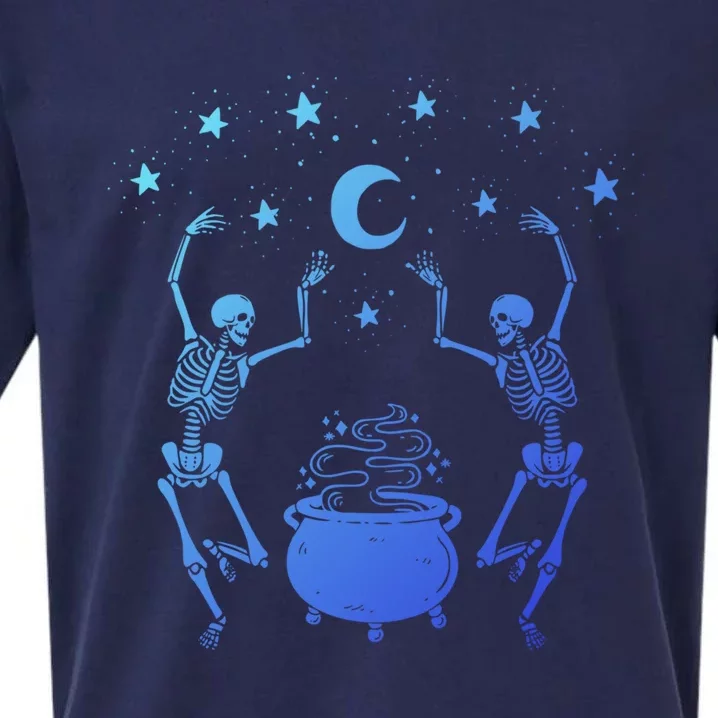 Dancing Skeletons Mystical Halloween Cool Gift Sueded Cloud Jersey T-Shirt