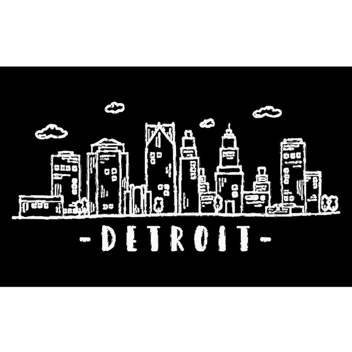 Detroit Skyline Michigan Vintage Bumper Sticker