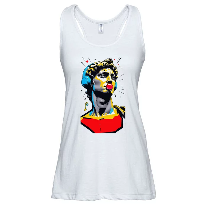 David Statue Michelangelo Motivational Renaissance Art Ladies Essential Flowy Tank