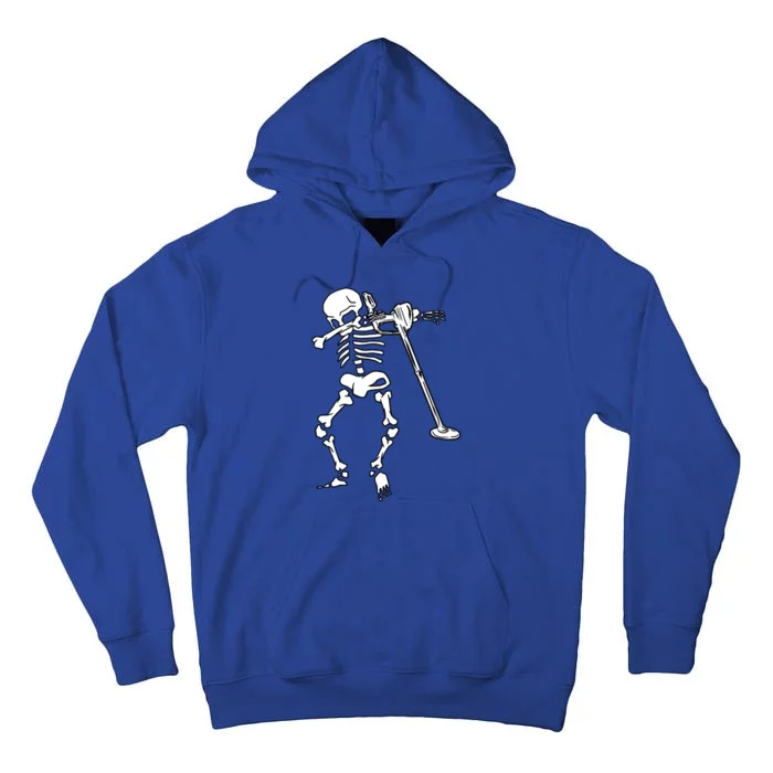 Dabbing Skeleton Metal Detector Halloween Funny Dab Humor Gift Tall Hoodie