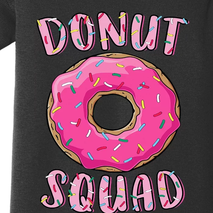 Donut Squad Matching Donut Party Pink Doughnut Sprinkles Baby Bodysuit