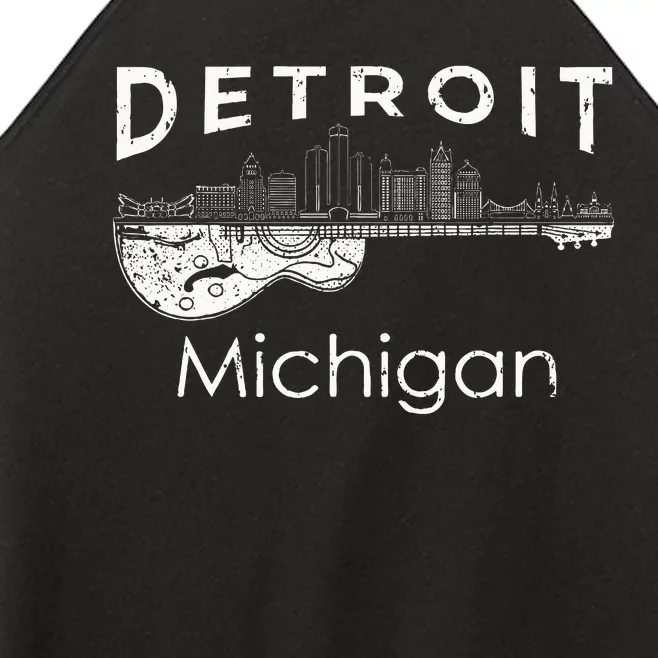 Detroit Souvenir Michigan Music Electric Guitar Women’s Perfect Tri Rocker Tank