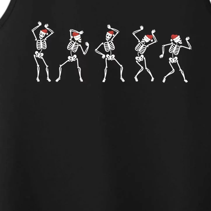 Dancing Skeletons Merry Christmas Skeleton Fall Season Gift Performance Tank