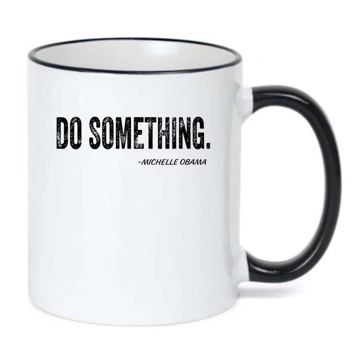 Do Something Michelle Obama Black Color Changing Mug