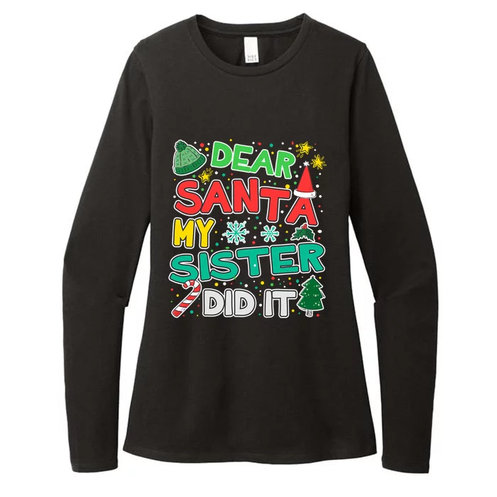 Dear Santa My Sister Did It Christmas Great Gift Womens CVC Long Sleeve Shirt