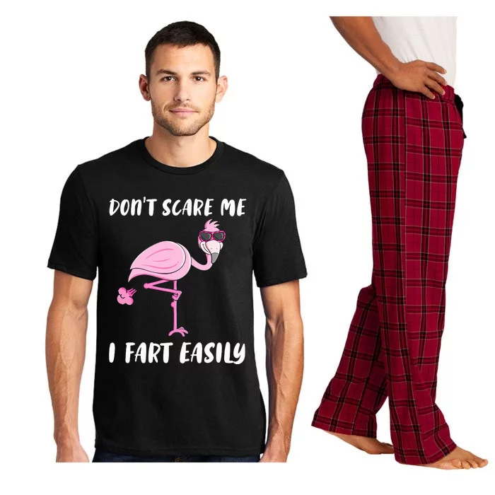 Don't Scare Me I Fart Easily Funny Flamingo Lover Gifts Pajama Set