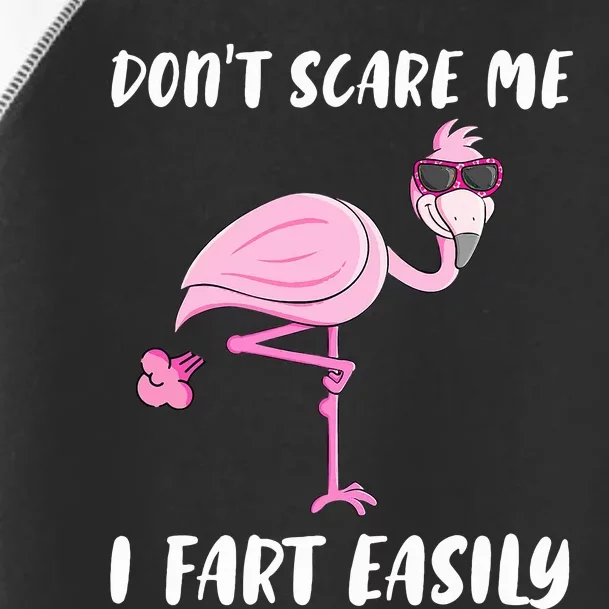 Don't Scare Me I Fart Easily Funny Flamingo Lover Gifts Toddler Fine Jersey T-Shirt