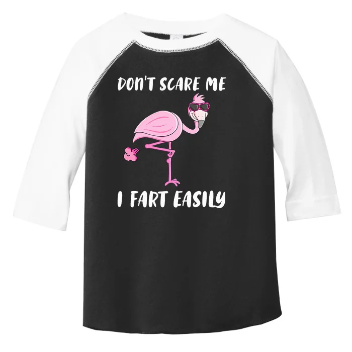 Don't Scare Me I Fart Easily Funny Flamingo Lover Gifts Toddler Fine Jersey T-Shirt