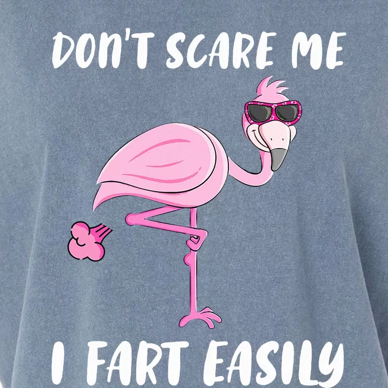 Don't Scare Me I Fart Easily Funny Flamingo Lover Gifts Garment-Dyed Women's Muscle Tee