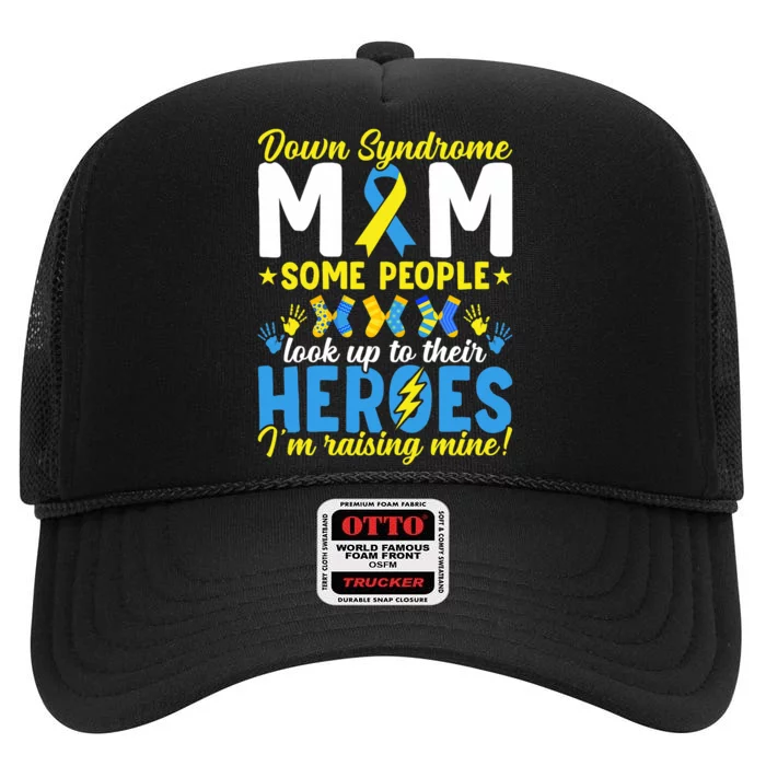 Down Syndrome Mom T21 Trisomy 21 Down Syndrome Awareness High Crown Mesh Trucker Hat