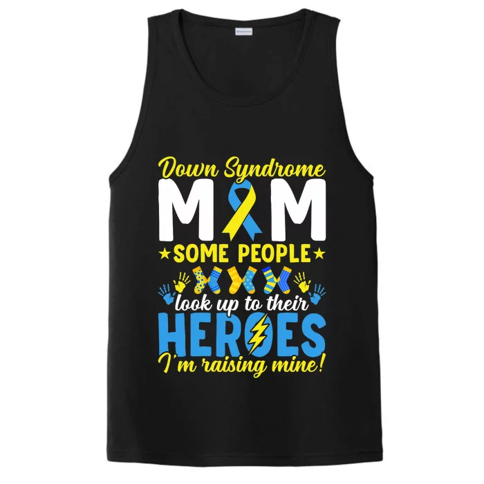 Down Syndrome Mom T21 Trisomy 21 Down Syndrome Awareness Performance Tank