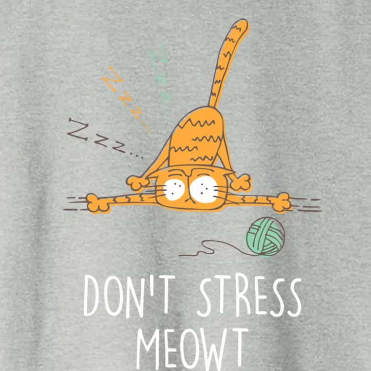 Dont Stress Meowt Cat Lover Positive Quote Kitten Meaningful Gift Women's Crop Top Tee