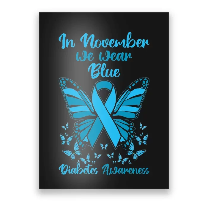 Diabetes Support November Blue Diabetes Awareness Poster