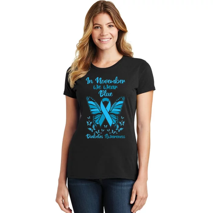 Diabetes Support November Blue Diabetes Awareness Women's T-Shirt