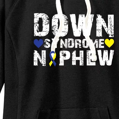 Down Syndrome Nephew Family Matching For Down Syndrome Awareness Gift Women's Fleece Hoodie